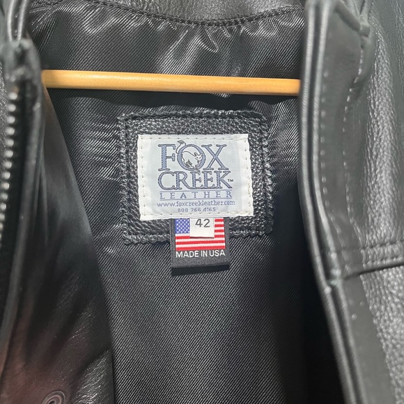 Fox Creek Leather Motorcycle Jacket Size 42 - Picture 5 of 5